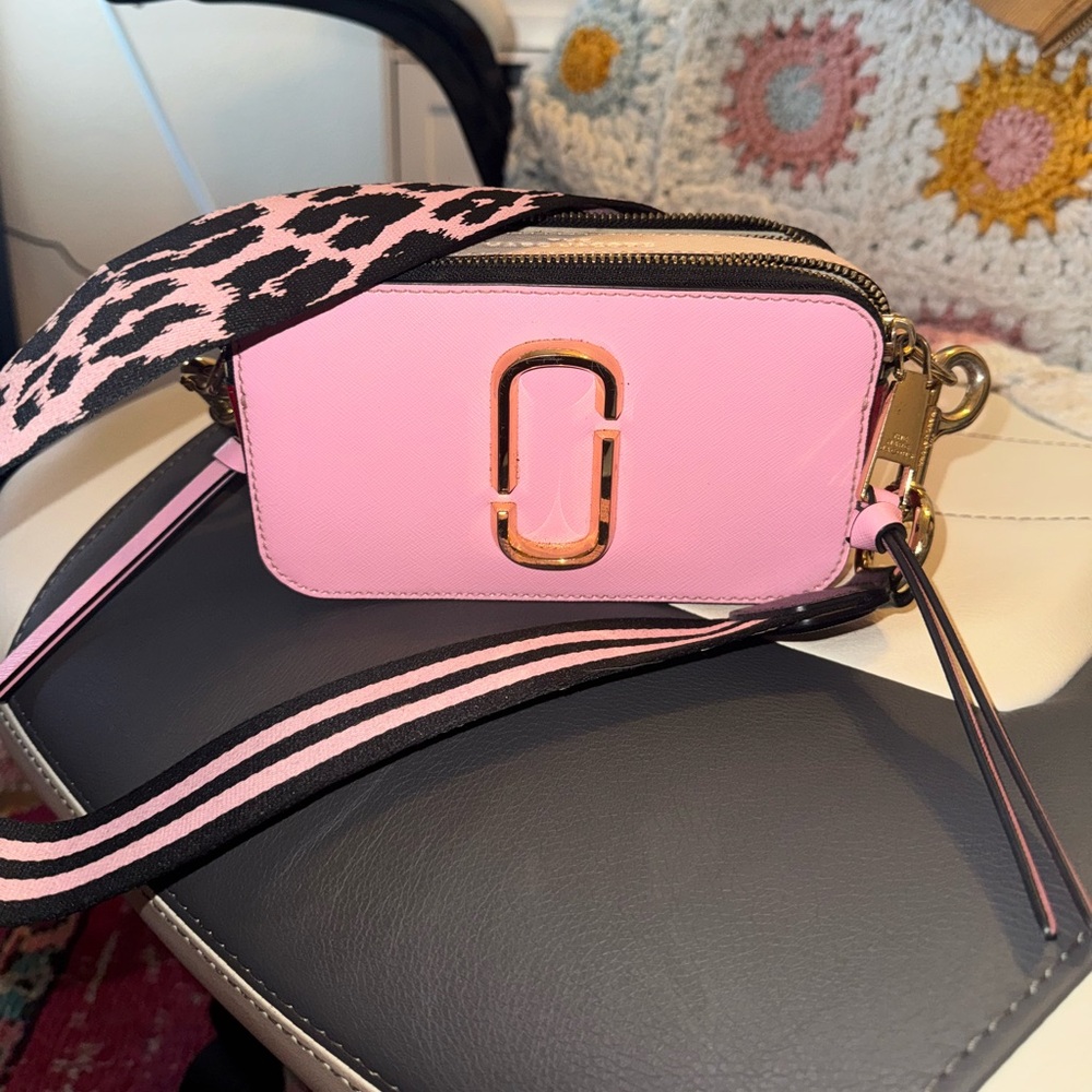 Marc Jacobs Pink Cheetah Snapshot Bag